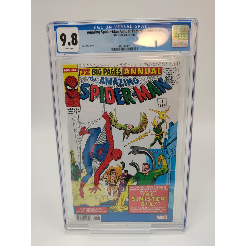 Amazing Spider-Man Annual Facsimile Edition 1 CGC 9.8 White Pages Marvel 2022